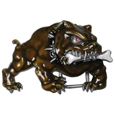 Bulldog with Bone  Enameled Belt Buckle
